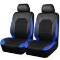 thumbnail image 1 of CAR PASS Fundas universales de cuero para dos asientos delanteros Fundas de asientos deportivos que se adaptan a la mayoría de los automóviles, SUV, camionetas y furgonetas, compatibles con airbag (ne, 1 of 1