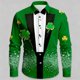 thumbnail image 3 of Camisetas de Navidad de Manga Larga de los Hombres Imprimir de Moda Casual Manga Larga Turndown Collar Blusa para Otoño Invierno Al Aire Libre Diario, 3 of 3