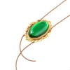 SHIYAO 1 Pcs Vintage Artificial Green Gem Cosplay Necklace Pendant Jade Accessories Women Jewelry Fans Props Gift