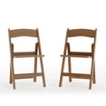 thumbnail image 2 of Flash Furniture 2 Pack Commercial Chestnut Indoor/Outdoor Lightweight Wood Look Resin Folding Event Chair with Slatted Seat, 2 of 16