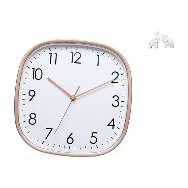 Reloj de pared,Reloj de pared digital grande y sencillo para dormitorio,Reloj de pared para decoración de sala de estar,Escultura de elefante,Esculturas de elefantes de resina para decoración