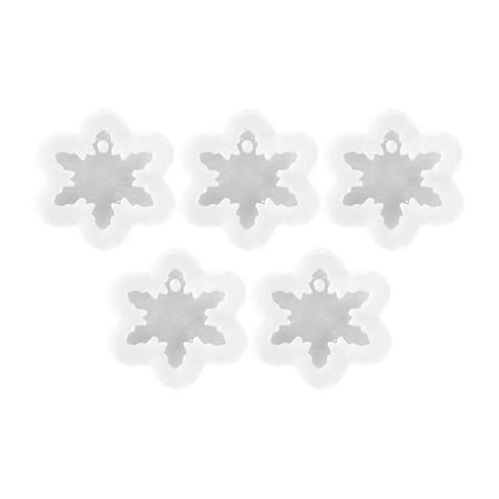 

Veki 5PCS Christmas Tools Snowflake Handmade Epoxy DIY Tools Cake Ornaments Pendant Pendant Lollipop Sticks And Bags And Molds