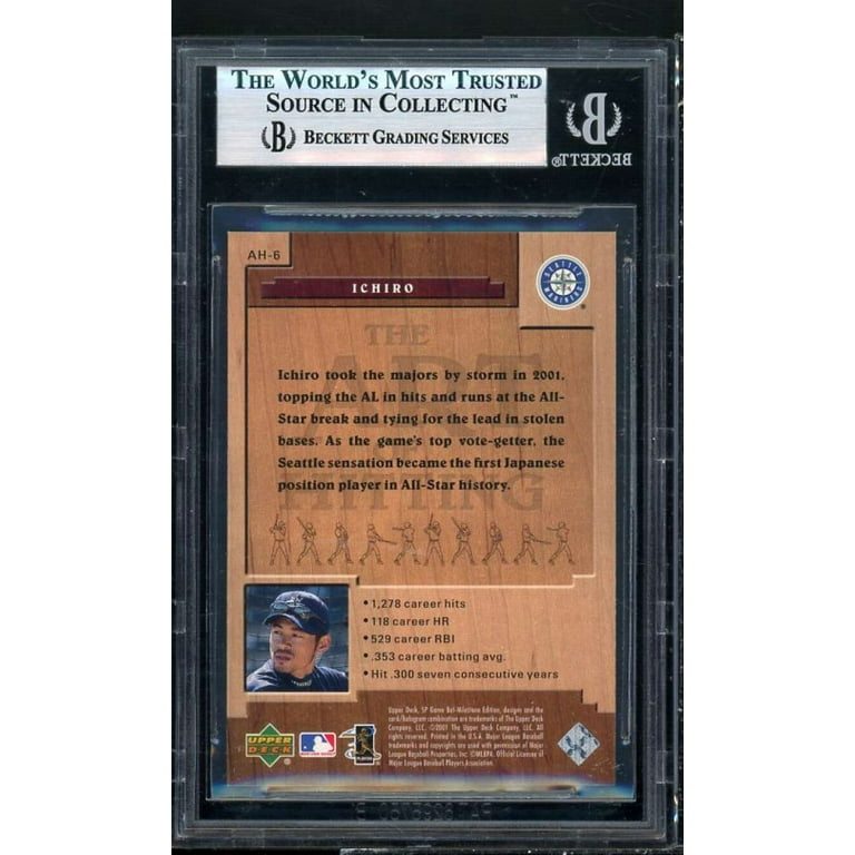 Ichiro Suzuki Rookie Card 2001 SP Game Bat Milestone Art Of