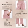 thumbnail image 5 of VDJ Pants for Women Wide Leg Summer High Waist Casual Lounge Pant 2025 Trendy Beach Travel Cute Pink Trousers Size XXL, 5 of 9