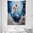 thumbnail image 1 of Outer Space Tapestry, Planetary Circles with Geometric Figures Neptune Astral Rocket Vintage Print, Wall Hanging for Bedroom Living Room Dorm Decor, 60W X 80L Inches, Multicolor, by Ambesonne, 1 of 2