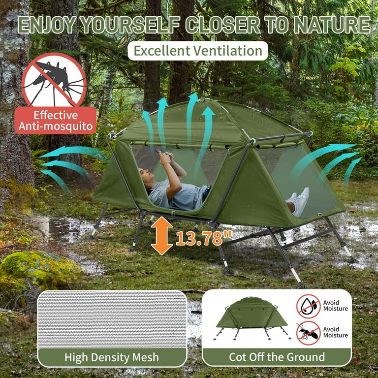 Ktaxon Single Person Camping Tent Cot, Off-Ground, Waterproof
