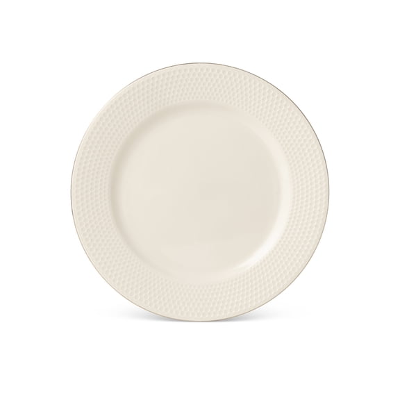 Thyme & Table Pennytile Ceramic Dinner Plate Off-White
