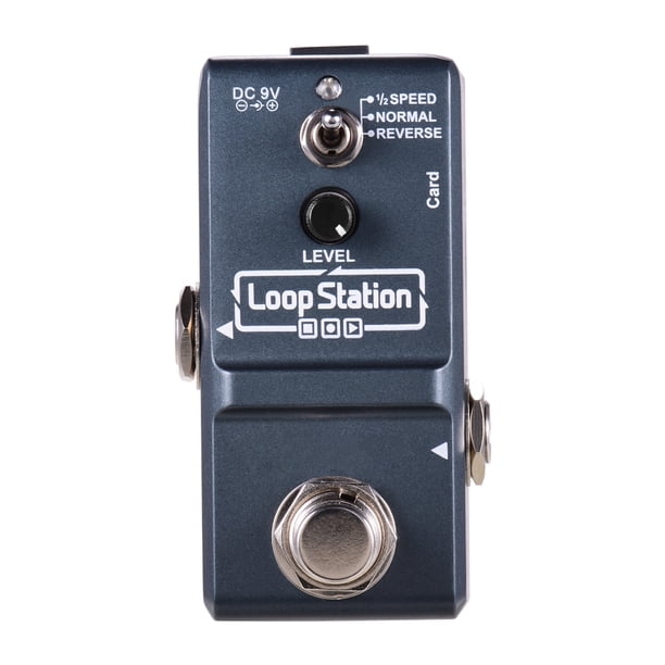 Pedal de efecto Ammoon Loop Station Mini guitarra Looper efecto Pedal 10 minutos de tiempo de grabación 3 modos de trabajo True Bypass Full Metal Shell con tarjeta de memoria de 1GB TOMSHOO Pedal de efecto