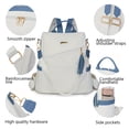 thumbnail image 4 of Boyscolos Travel Backpack Purse for Women, PU Leather Anti-theft Backpacks Casual Bag Fashion Ladies Multi Purpose Satchel Bags Pink One Size, 4 of 5