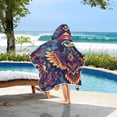 thumbnail image 3 of Yayeee Kids Hooded Towels Toddler Soft Absorbent Beach Bathing Wrap 50" x 23.5", Geometric Eagle, 3 of 5