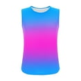 thumbnail image 5 of Hvot&aat Women’s Gradient Print Sleeveless Tank Top Casual Loose High Neck Flowy Pullover Summer Beach Blouse, 5 of 6