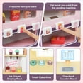 thumbnail image 5 of OLAKIDS Wooden Grocery Store Marketplace Toy, Market Stand Shop Pretend Play Set with Universal Wheel Food Scale Cash Register Beverage Rack 30 Accessories Gift for Ages 3+, 5 of 9