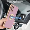 thumbnail image 5 of for Samsung Galaxy S20 Plus 5G Case, Built-in 360° Rotation Ring Holder Magnetic Stand, Luxury Shiny Plating Edge Shockproof Electroplated Protective Cover (Purple/Golden), 5 of 12