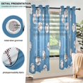 thumbnail image 3 of Yayeee Window Curtains Light Filtering 63"x42" Grommet Panel Pair Home Living Room Decor, Baseballs Pattern, 3 of 7