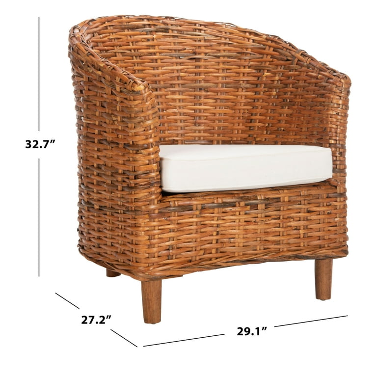 SAFAVIEH Omni Rattan Barrel Chair Honey Walmart