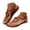 Brown, variant on Dakaela Women's Flat Sandals with Arch Support Heart Cutout Thong Flip Flops with Ankle Strap Open Toe Summer Dressy Casual Flats Shoes Black,7.5