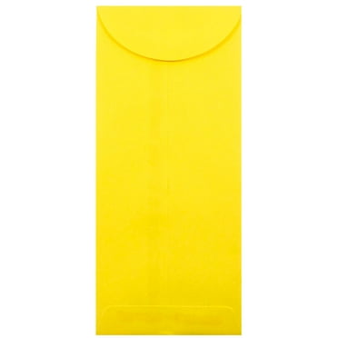 JAM Paper #12 Policy Envelopes, 4 3/4 x 11, Yellow, 50 per Pack