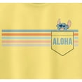 thumbnail image 2 of Junior's Lilo & Stitch Aloha Faux Pocket Stitch Racerback Tank Top Banana 2X Large, 2 of 4