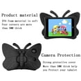 thumbnail image 3 of iPad 10.2 Case (9th/8th/7th Generation, 2021/2020/2019 Release), Kids Friendly Shockproof Butterfly Wing Kickstand Rugged Light Weight EVA Protective Cover, Black, 3 of 6