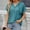 Light Blue, variant on ECZHAW Womens Tops , Womens Short Sleeve Button Hoodies Summer Loose Fit Blouse Tops Casual T-Shirts Drawstring Down V Neck Sweatshirt ,