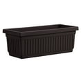 thumbnail image 1 of HC Companies 24 Inch Fluted Plastic Venetian Garden Window Planter, Black, 1 of 4