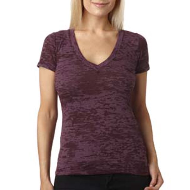 6540 NL 6540 LAD BURNOUT PROFUNDO V TEE PLUM XL Siguiente nivel 6540