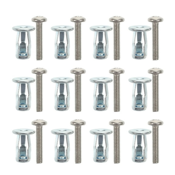 KAKOWELY Hollow Door Anchor Screws Silver 15Pcs 0.9In