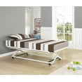 Archer 17"H Platform Daybed Bed Frame with PopUp Trundle Set, Cream
