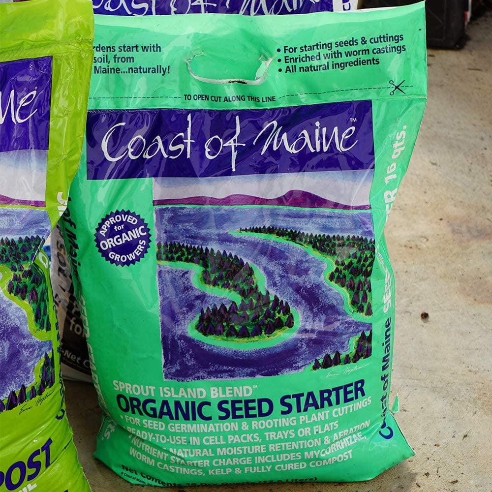 Coast of Maine Sprout Island Organic Seed Starter for Root Plants, 8 Qt (2 Pack)