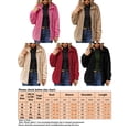 thumbnail image 2 of Fashnice Manteau en Polaire pour Femmes, Manches Longues, Veste Ample, Cardigan Chaud d'Hiver, Rouge Thé S, 2 of 2
