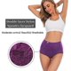 thumbnail image 2 of CHAO Paquete de 5 bragas de algodón de cintura alta para mujer, ropa interior con control de barriga, recuperación de cesárea, bragas elásticas suaves, calzoncillos medianos, 2 of 5