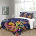 thumbnail image 4 of LAICAIW Ensemble de Lit Boho 3 Pcs, Housse de Couette à Thème Oiseaux Colorés, Format Grand Lit, 4 of 7