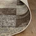 thumbnail image 3 of HomeRoots 487107 8 ft. Slate Patchwork Power Loom Stain Resistant Round Area Rug, 3 of 3