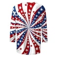 thumbnail image 4 of Xdegoge 4th of July Patriotic T Shirt for Women USA American Flag Three Quarter Sleeve Crewneck Stars And Stripes Happy Labor Day Graphic Print Breathable Summer Tops, 4 of 6