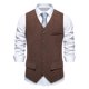 thumbnail image 1 of Camiseta sin mangas con cuello en V para hombre, blusa de poliéster con botones, bolsillos y cuello en V a la moda., 1 of 9