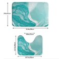 thumbnail image 3 of Yiaed Teal Turquoise 1 Print Bathroom Mat Set 2 Pieces Mat Anti-Skid Pad Ultra Soft and Absorbent Bathroom Bath Mat Contour Bath Rugs for Toilet Base, 3 of 6