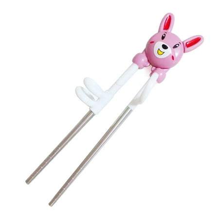 

Metal Chopsticks Exquisite Cartoon Pattern Stainless Steel Adult Dining Utensil for Beginners Craftsmanship Cute Tableware Pink