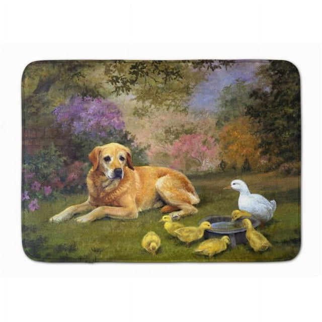 Carolines Treasures HEH0096RUG Yellow Labrador & Chicks Machine Washable Memory Foam Mat
