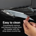thumbnail image 6 of Proctor Silex Compact 2-Slice Toaster with Shade Selector, Toast Boost & Removable Crumb Tray, Black, 6 of 9