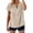 e-386Beige1749, variant on FUYUDY Women Shirts Fashion Short Sleeve Notch V Neck Casual Solid Color Blouse With Soft Textured Fabric Everyday Versatile Female Tops