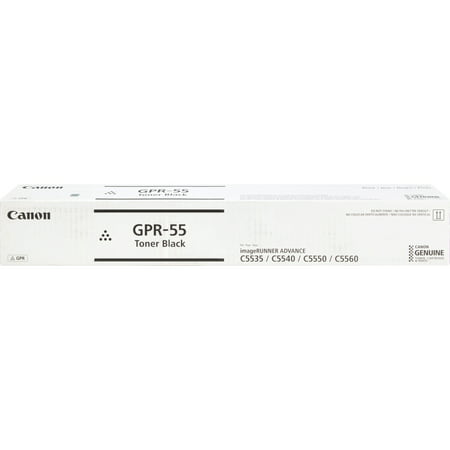 Canon  CNM0481C003  GPR-55 Toner Cartridge  1 Each GPR-55 toner cartridge is designed for use with Canon imageRunner Advance C5535i  C5540i  C5550i and C5560i. Consistent performance meets high-quality output. Easy-install cartridge saves time and boosts productivity. Bottle cartridge yields approximately 69 000 pages. Canon GPR-55 Original Toner Cartridge - Black  1 Each (Quantity)