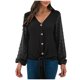 thumbnail image 1 of Camisas casuales de manga larga con cuello en V para mujer Fridja ghj987+5481, 1 of 8
