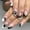 Halloween W227, variant on Rynn&Rae Halloween Press on Nails Tips Full Cover False Fake French Black White Orange Yellow Short Medium Uñas Postizas 24 ct/pk W151