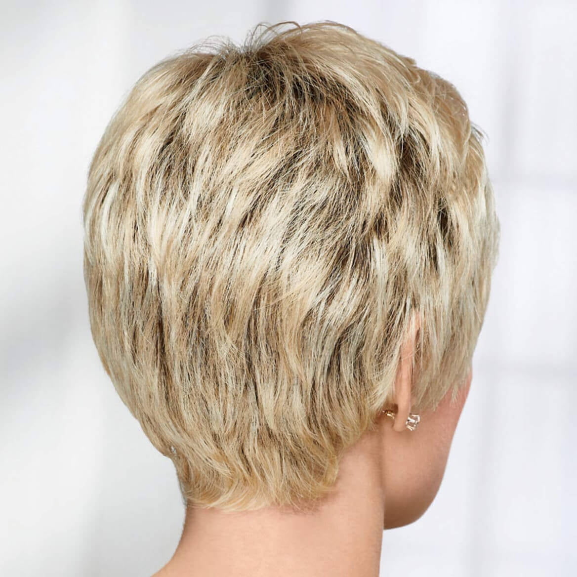 Casey WhisperLite Wig by Paula Young - Short, Ultra-Chic Pixie Wig with Neat, Straight Layers / Multi-tonal Shades of Blonde, Silver, Brown, and Red