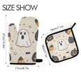 thumbnail image 2 of Yayeee Oven Mitts and Pot Holder Set of 2 Heat Resistant Kitchen Gloves Baking Hot Pad, Halloween Black Pumpkins, 2 of 5