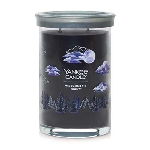 Yankee Candle MidSummer's Night Scented, Signature 20oz Large Tumbler 2-Wick Candle, Over 60 Hours of Burn Time