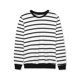 thumbnail image 5 of SUDADERA DE HOMBRE INSPIRE CHIC A RAYAS, AJUSTE REGULAR, CUELLO REDONDO, MANGAS LARGAS, PULLOVER IMPRESO, TALLA S, BLANCA, 5 of 7