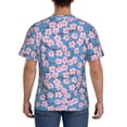 thumbnail image 3 of Vsdgher Orchids Flowers Print Men's Dry Fit Mesh Athletic Shirts Moisture Wicking Tennis T-Shirt Tops, 3 of 9