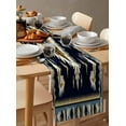 thumbnail image 2 of Table Runner Abstract Light Brown Blue Geometric Table Decoration for Kitchen Dinning Retro Ethnic Style Table Decoration for Indoor Outdoor Party Wedding Decor 13x90inch, 2 of 7