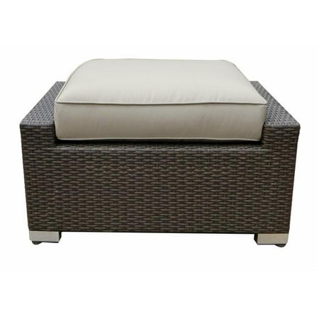 JJ Designs SB-3775-10 South Beach Wicker Patio Ottoman